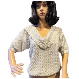American Vintage Centennial Knits Ltd textured sweater large collar size medium